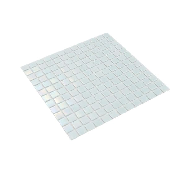 Apollo Tile (Sample) Colorway Cerulean Blue 4-in x 4-in Glossy Glass Uniform Squares Cement Look Floor and Wall Tile