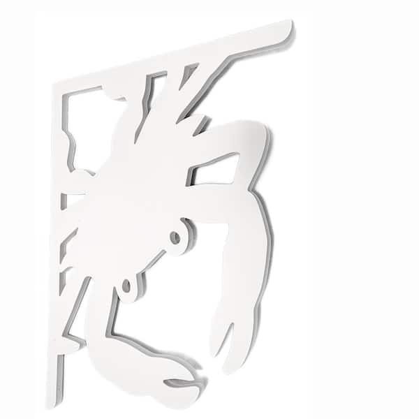 Decorative 16 in. Paintable PVC Crab Mailbox or Porch Bracket