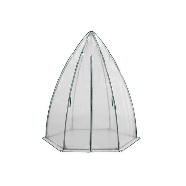 5 ft. x 5 ft. x 6 ft. Outdoor Portable Greenhouse with Hexagonal Cover