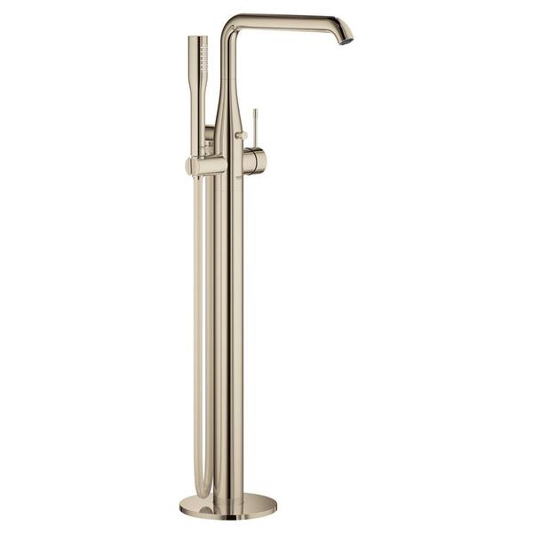 GROHE Essence Single-Handle Floor Standing Roman Tub Faucet with Hand Shower in Polished Nickel