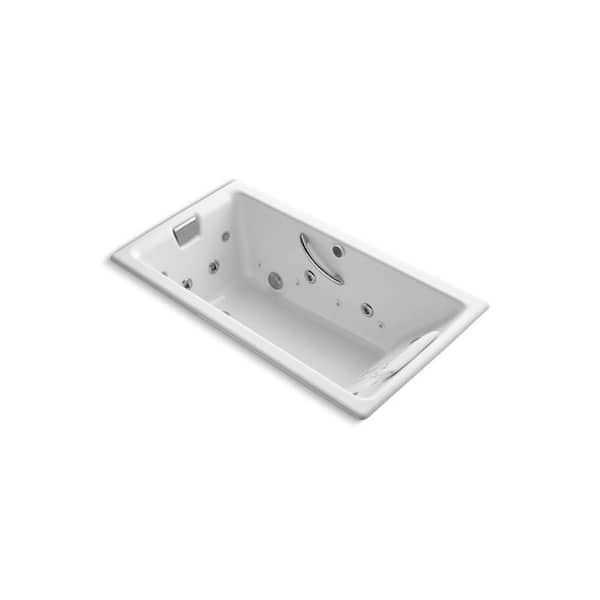 KOHLER Tea-for-Two 5.5 ft. Rectangle Whirlpool Tub in White