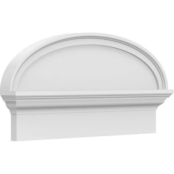 Ekena Millwork 2-3/4 in. x 26 in. x 13-3/8 in. Elliptical Smooth Architectural Grade PVC Combination Pediment Moulding