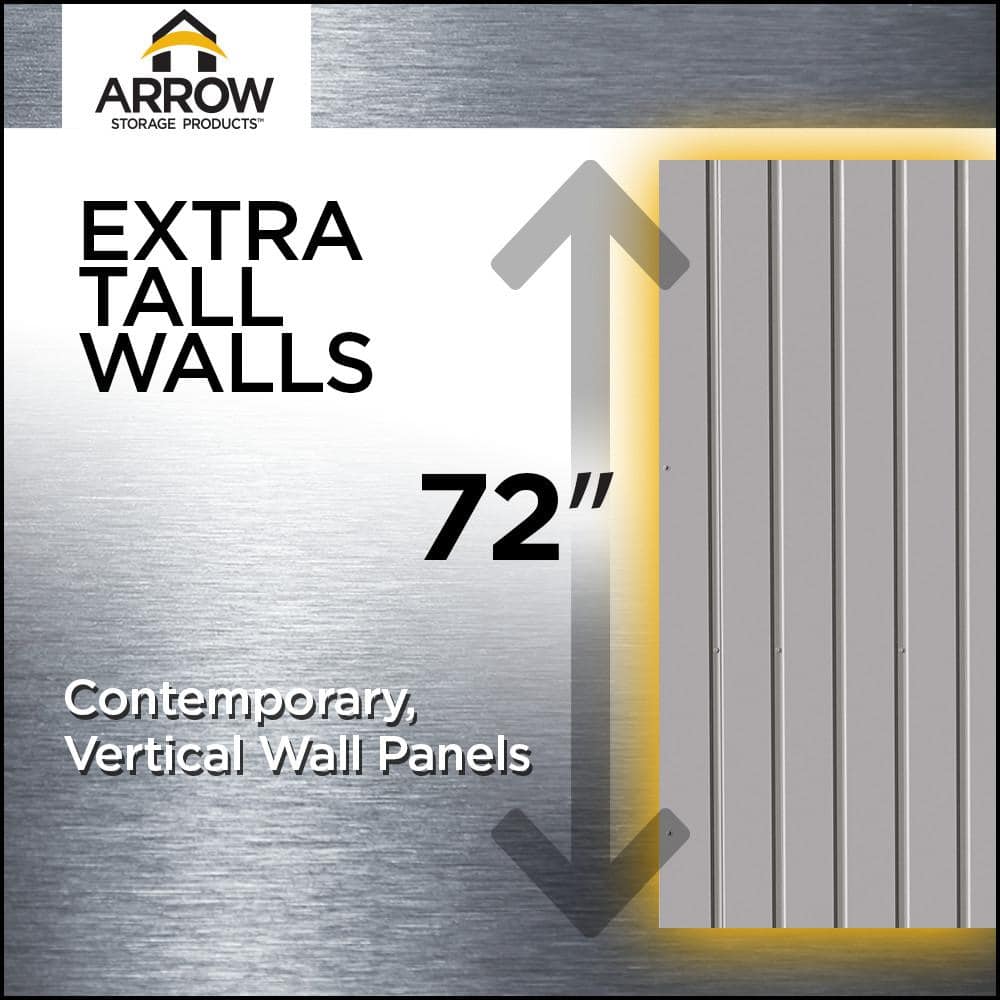 Elite 10 ft. x 4 ft. Silver Galvalume Steel Storage Shed Kit