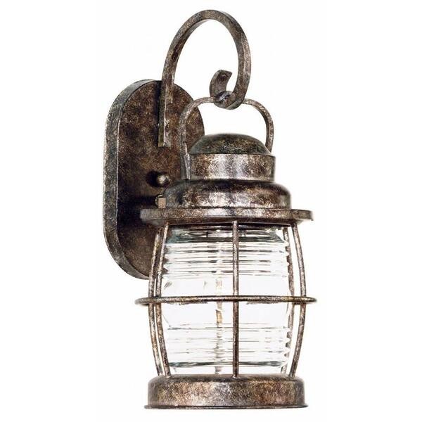 Kenroy Home Beacon Flint Copper and Bronze Outdoor Wall Lantern Sconce