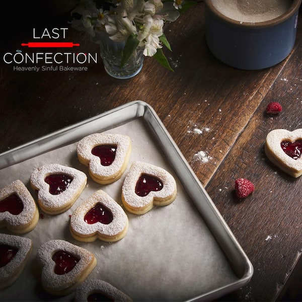 Last Confection Set of 12-Aluminum 13 in. x 18 in. Cookie Baking Sheets Last Confection