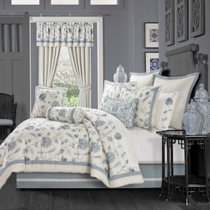 Blue Ivy Polyester Queen 4-Piece Comforter Set