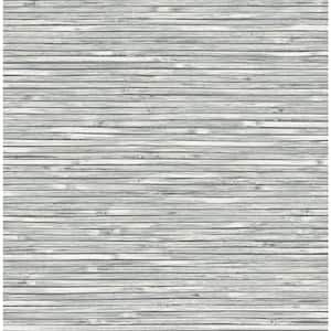 Bellport Dark Grey Wooden Slat Wallpaper Sample