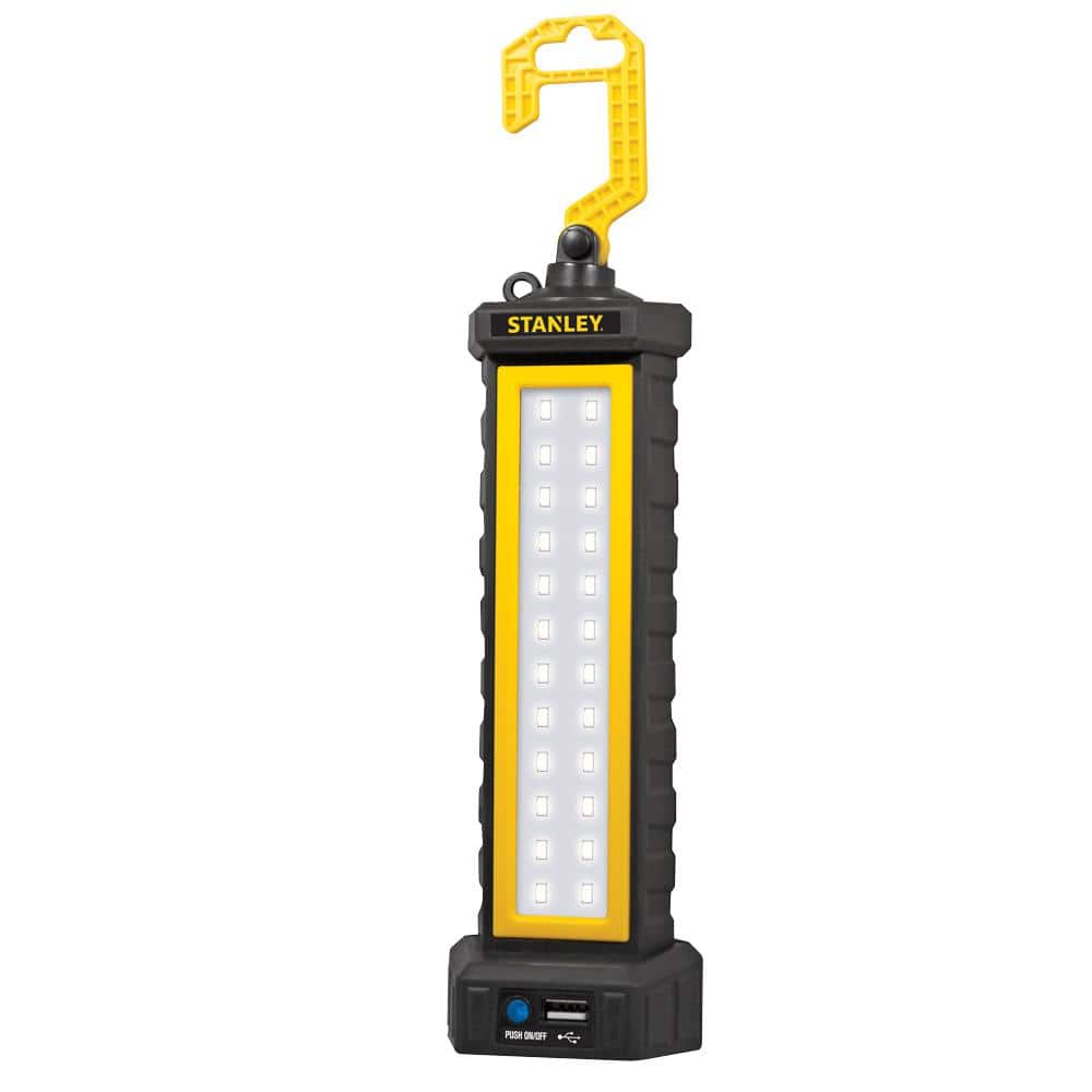 Stanley 500 Lumen LED Portable Work Light with USB Power In and Power Out, Black -  BB24PS