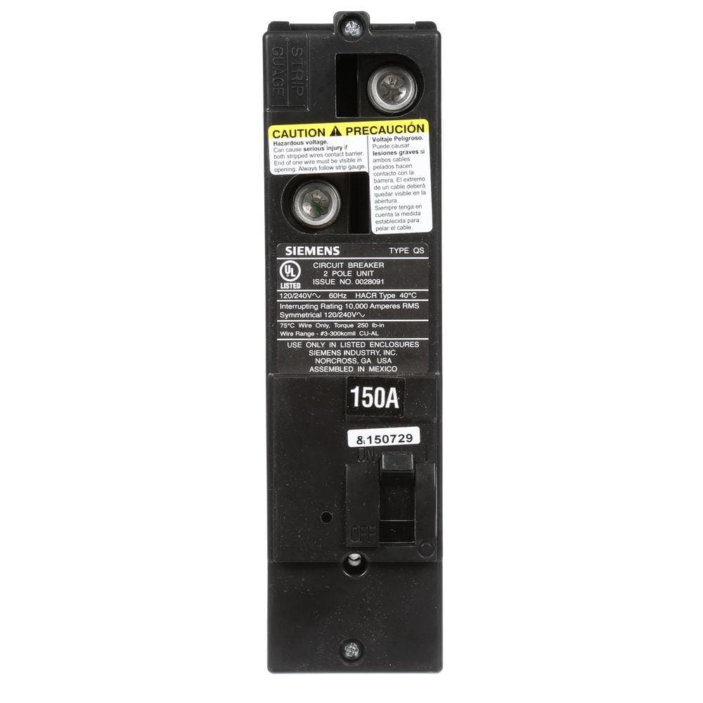150 Amp Double-Pole 10kA Type QS Multi-Family Main Breaker price history on PriceWatchPro