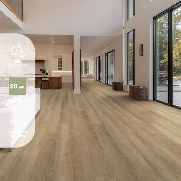 Telford Terrace 20 MIL x 7 in. x 48 in. Waterproof Click Lock Rigid Core Luxury Vinyl Plank Flooring (21.42 sq.ft./Case)