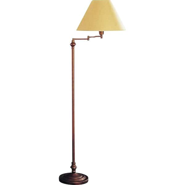 Rust Swing Arm Metal Floor Lamp, Floor Lamps With Extended Arm
