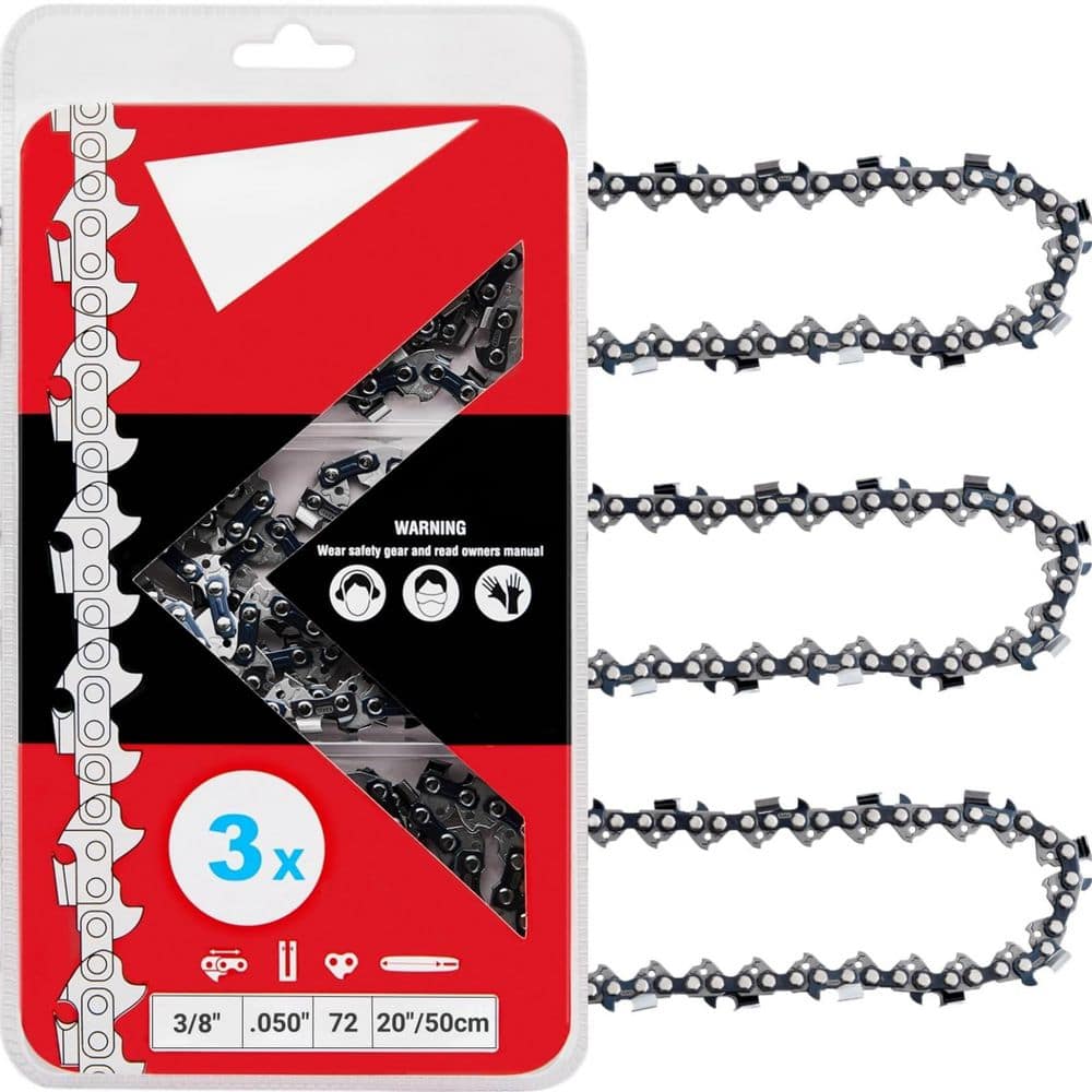 050 Gauge 20 in. Chainsaw Chain 72 Link (3-Pack) HY109-4 - The