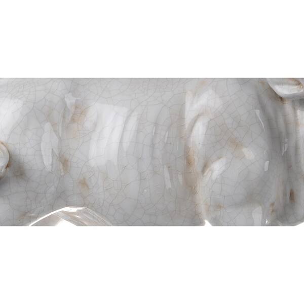 A & B Home Crackled White Hector Bull Statuette 1164 - The Home Depot