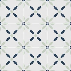 Greta Encaustic 8 in. x 8 in. Matte Porcelain Floor and Wall Tile (5.16 sq. ft./Case)