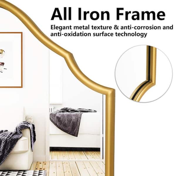 WallBeyond Clermont Vintage Gold 22 in. x 65 in. Steel Framed