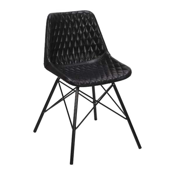 Urban Port Black Armless Accent Chair, Black Armless Accent Chair