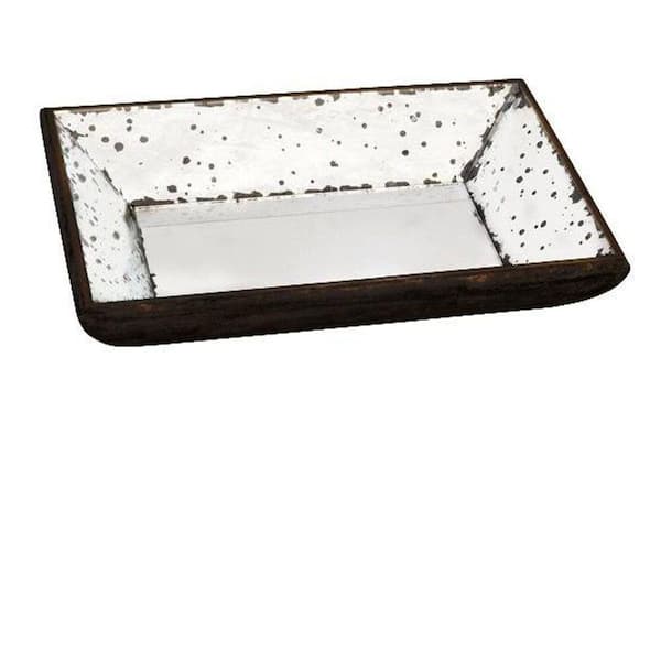 A B Home 13 In H X 9 W Clear Glass Roberto Tray 30351 Ds - A B Home Decorative Tray