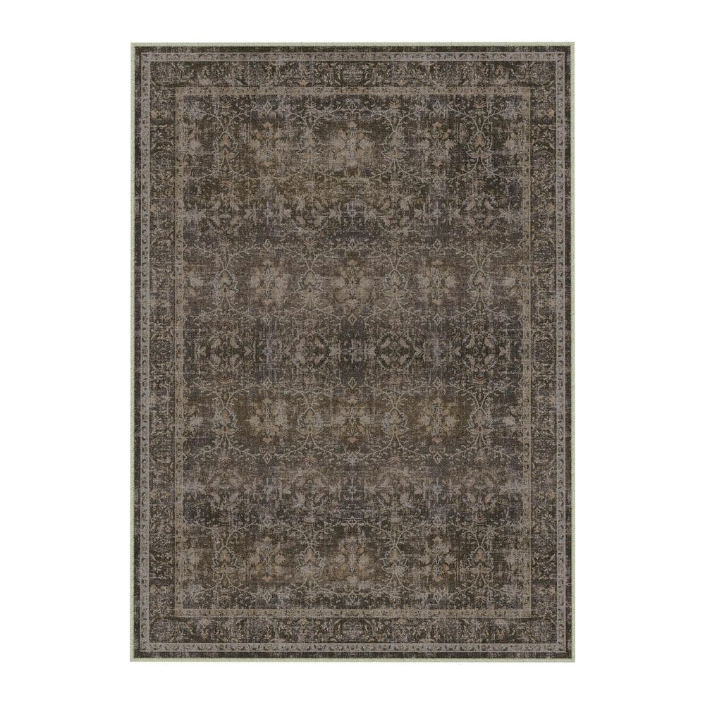Rose Garden Brown Vintage Distressed 8 ft. x 10 ft. All Over Design Area Rug price history on PriceWatchPro
