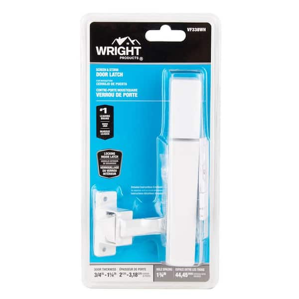 Wright Products Alto Free Hanging Push Button Latch White VF338WH