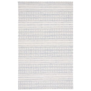 Marbella Navy/Ivory 5 ft. x 8 ft. Striped Geometric Area Rug
