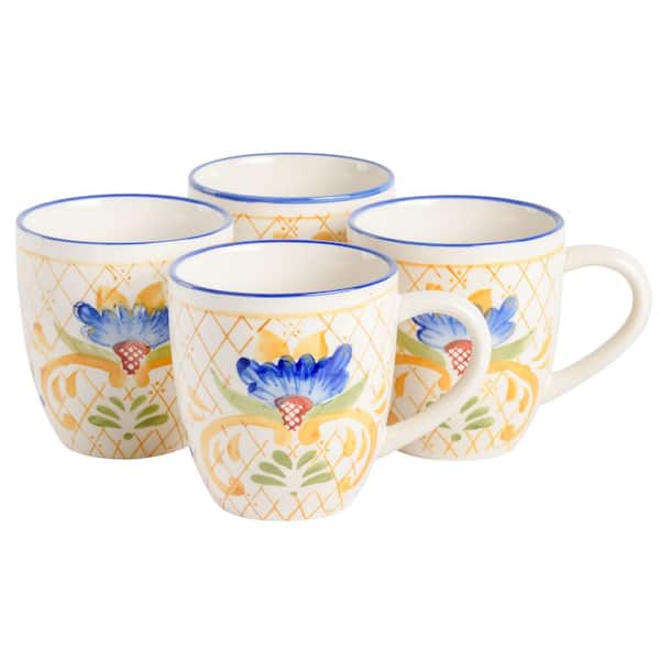 17.4 oz. White Stoneware Mug (Set of 4)