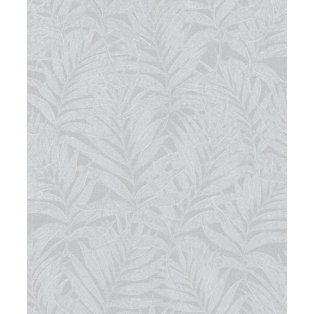 Hotel Collection Cream Botanical Palm Leaf Glitter Finish Non-Pasted Non-Wo