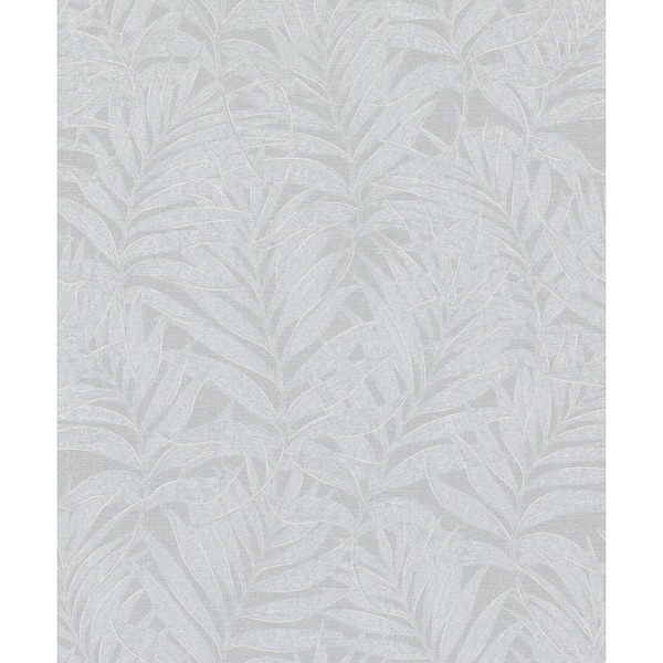 Unbranded Hotel Collection Cream Botanical Palm Leaf Glitter Finish Non-Pasted Non-Woven Wallpaper Sample