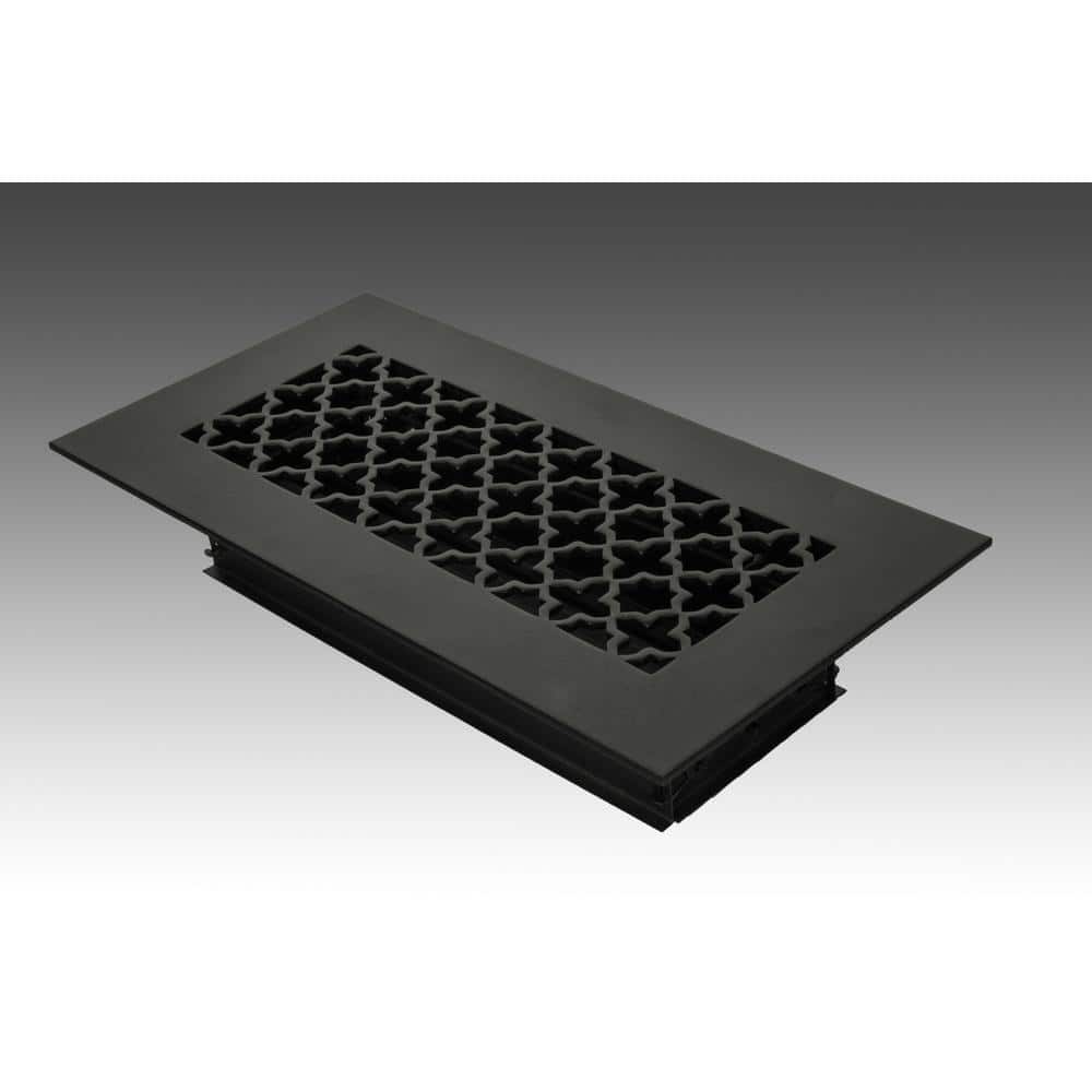 Victorian 10 in. x 4 in. Black Powder Coat Steel Floor Vent with Opposed Blade Damper price history on PriceWatchPro