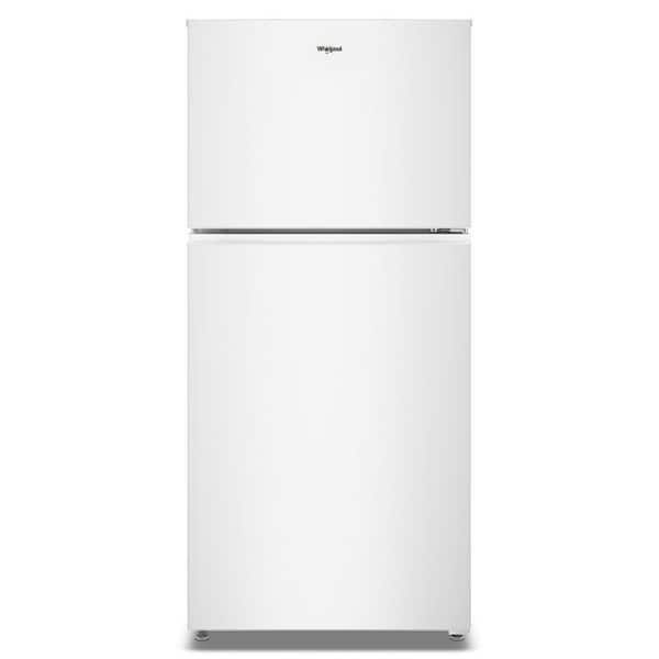 30 in. 19 cu. ft. Freestanding Top Freezer Refrigerator in White with Ice Maker
