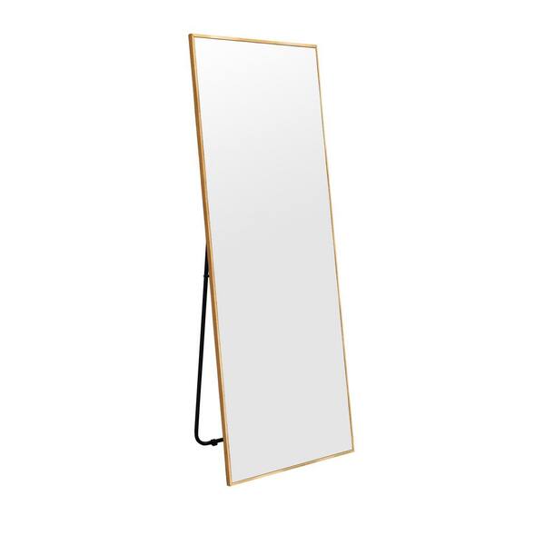 Sxiawe 22 in. W x 65.1 in. H Oversized Gold Metal Frame Modern