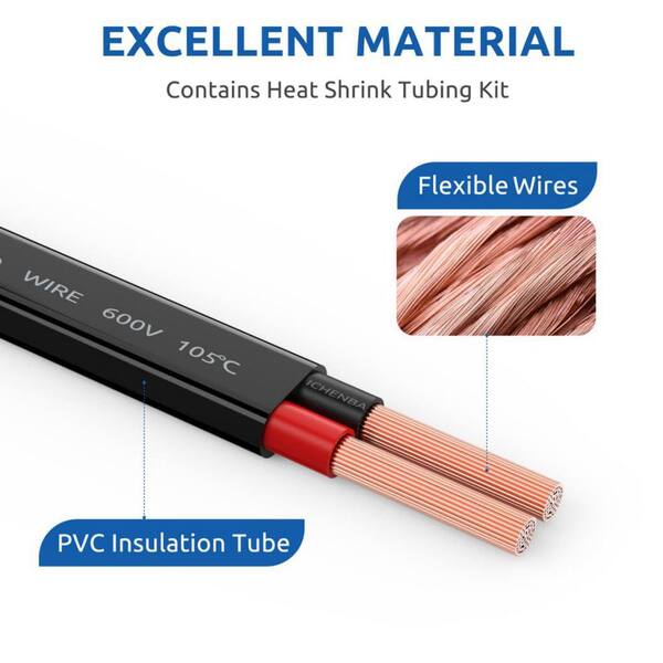 Sourcing Map PVC-Draht Kabel 18 AWG, 2 M, Rot – Isoliert, Kupferkern, Flexibel | Für Elektro-Projekte