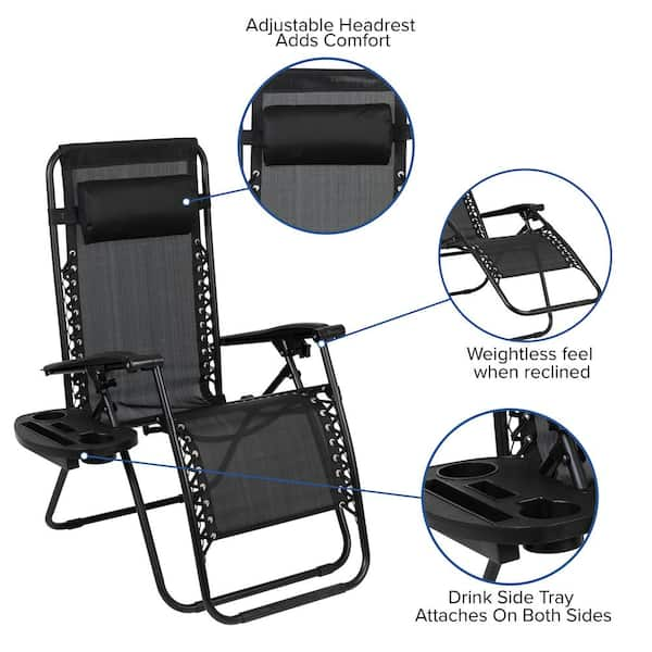 mesh reclining outdoor chair