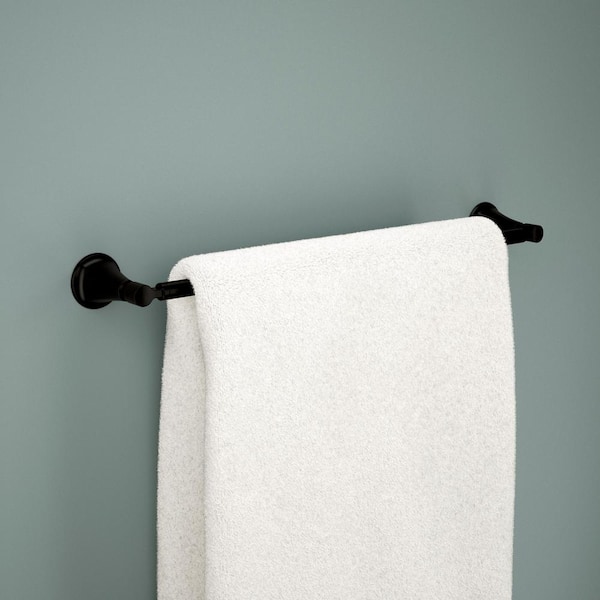 Lorna 18 in. Wall Mounted Towel Bar Bath Hardware Accessory in Matte Black