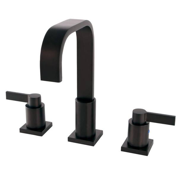 Kingston Brass Modern 8 in. Widespread 2-Handle High-Arc Bathroom Faucet in Oil Rubbed Bronze