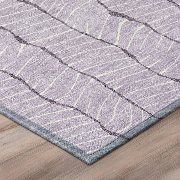 Chantille Machine Washable Indoor/Outdoor Abstract ACN3038 Lavender 10 ft. x 14 ft. Area Rug