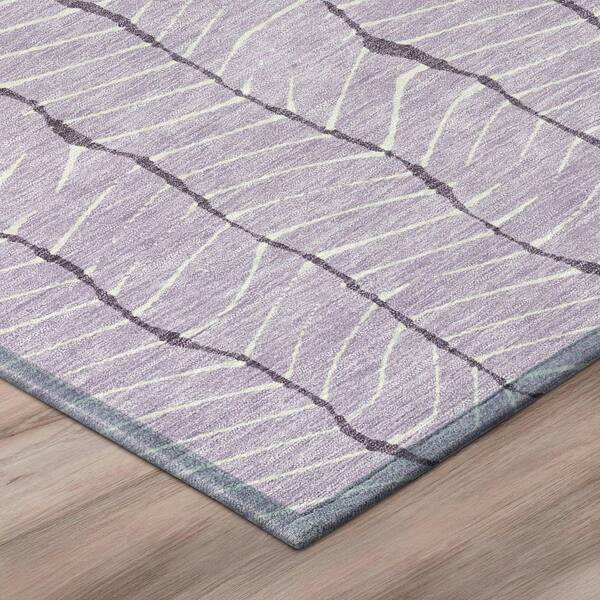 Chantille Machine Washable Indoor/Outdoor Abstract ACN3038 Lavender 3 ft. x 5 ft. Area Rug
