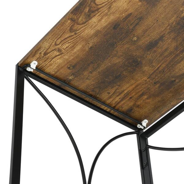 fallworks folding comochi sunoco（walnut） Convenience Concepts Nova 39.5 in. Rectangle Barnwood/Black
