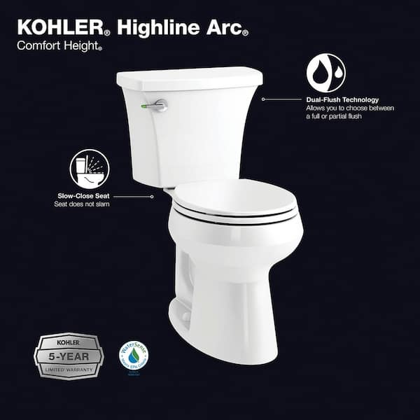 KOHLER Highline Arc 12 in. Rough In 2-Piece 1.1/1.6 GFP Dual