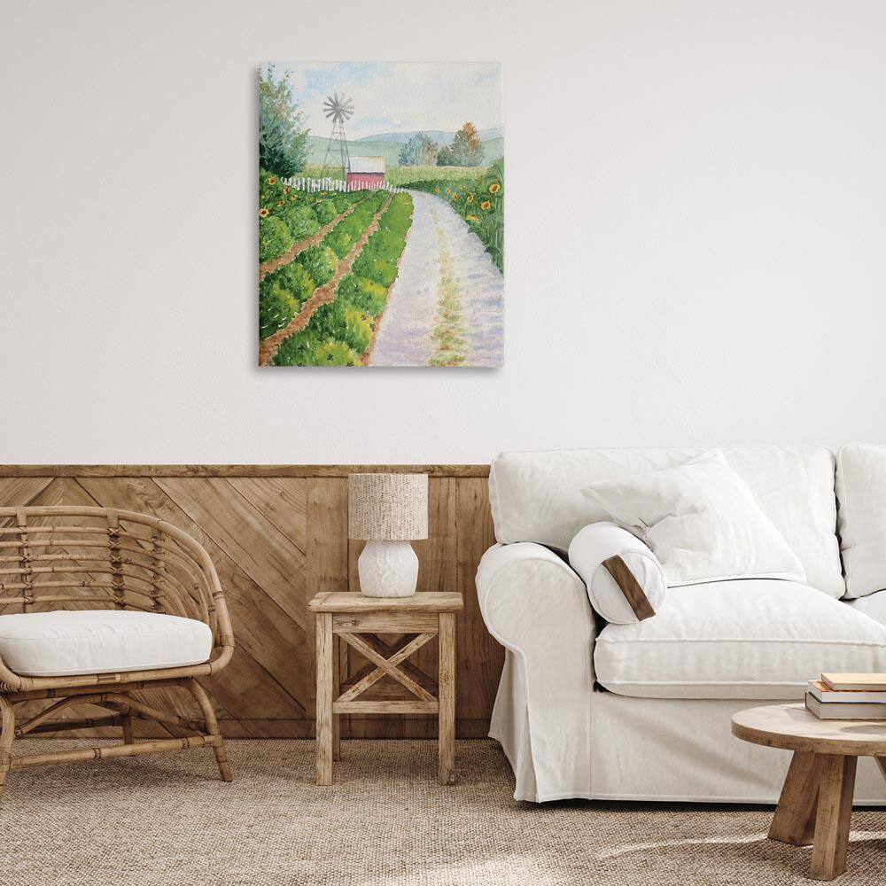 Tranquil Farm Path by Stephanie Fielden Unframed Nature Graphic Art Print 40 in. x 30 in. price history on PriceWatchPro