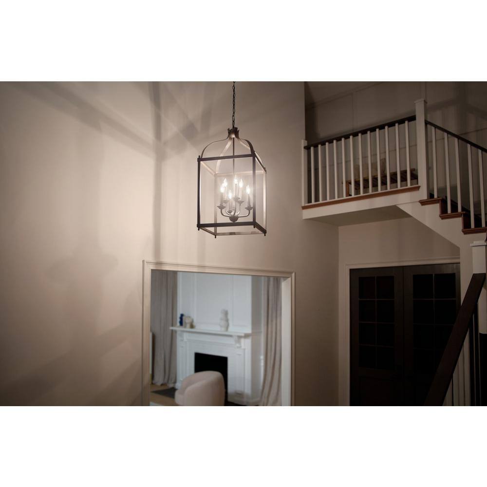 Distressed Bronze 36.25" Traditional Cage Pendant Light