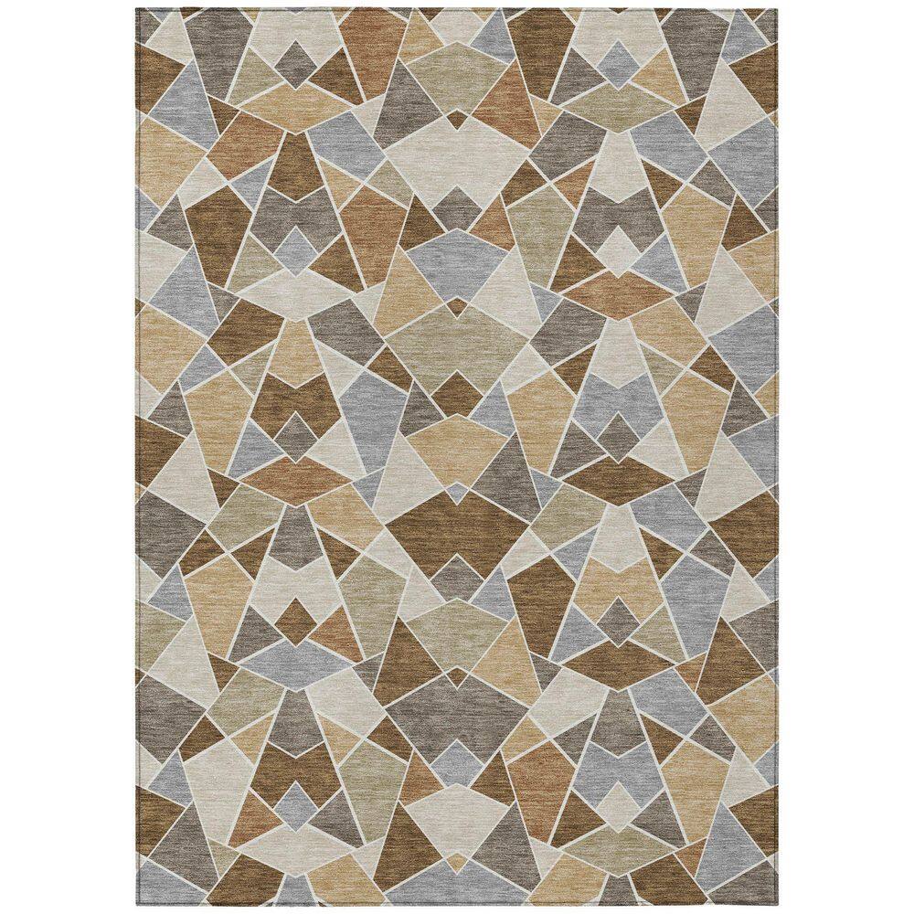 Chantille Machine Washable Indoor/Outdoor Abstract ACN2504 Chocolate 8 ft. x 10 ft. Area Rug price history on PriceWatchPro