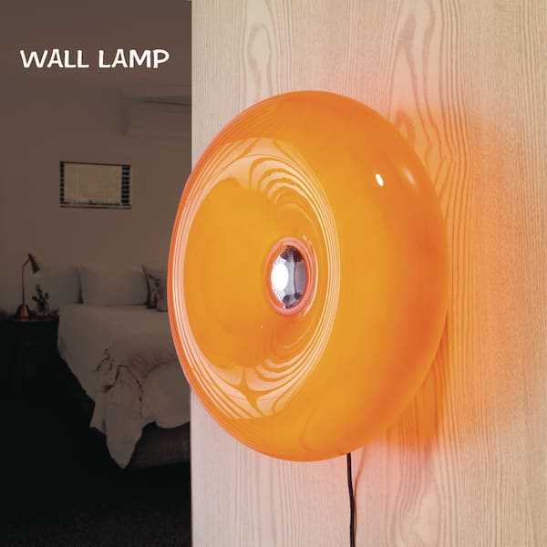 Amber 1 Light Red LED Wall Sconce