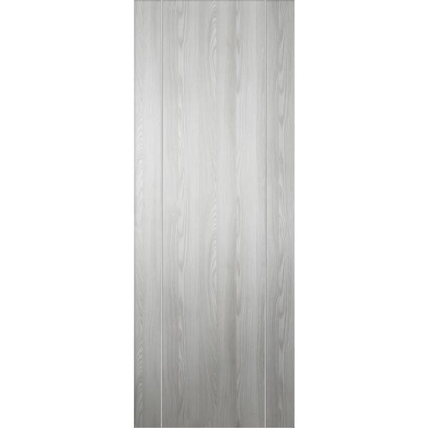 Belldinni Optima 2U 18 in. x 80 in. No Bore Ribeira Ash Solid Composite Core Wood Interior Door Slab