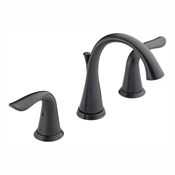 Delta Lahara 8 in. Widespread 2-Handle Bathroom Faucet with Metal Drain Assembly in Venetian Bronze