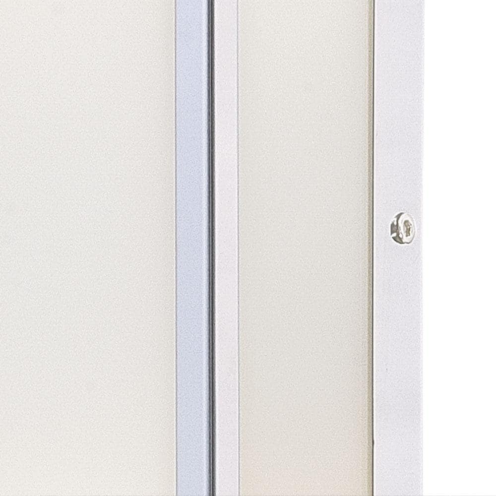 Daventry Polished Nickel 4-Light Bath Vanity with White Glass