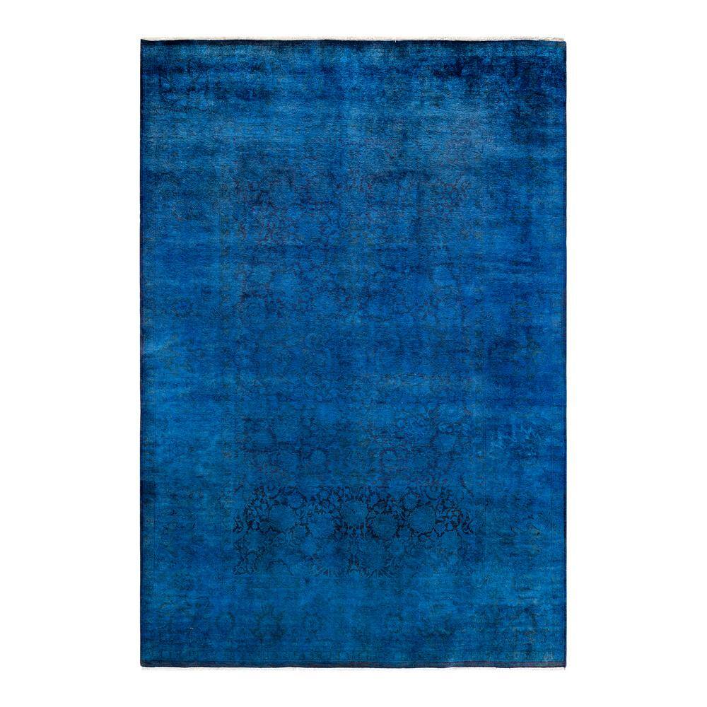 Fine Vibrance Blue 6 ft. x 9 ft. Solid Wool Indoor Area Rug price history on PriceWatchPro