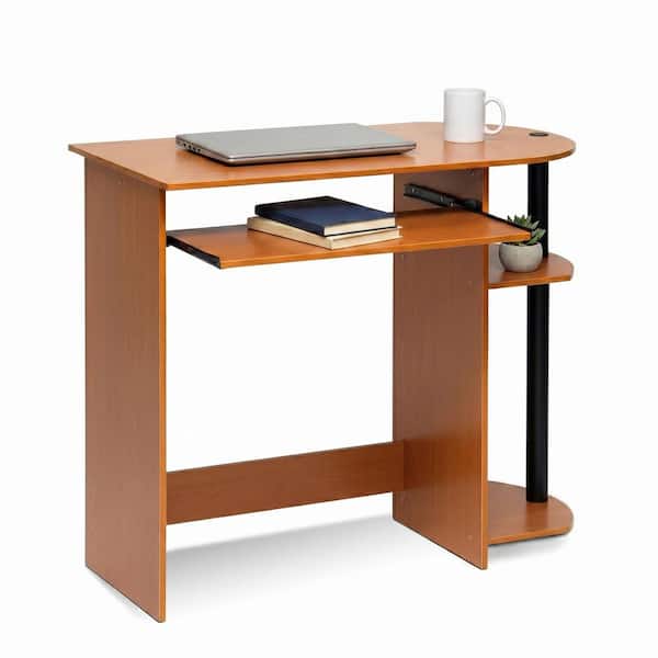Furinno SIMPLISTIC 31.5 in. Rectangle Light Cherry Oak/Black Wood