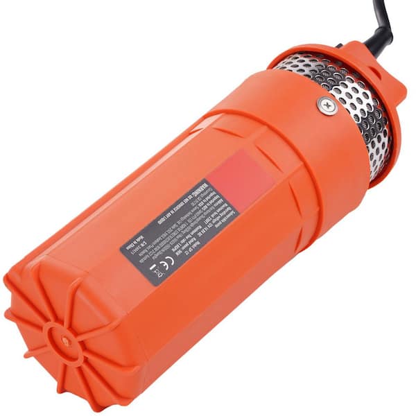 Solar Water Pump, 12V DC 96W Submersible Deep Well Pump, Max Flow 1.6 GPM, Max Head 230 ft., Max Submersion 98.4 ft.