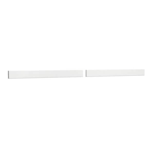 72 in. W Quartz Vanity Backsplash in White