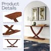Boraam Rasmus 57 in. Chestnut Wire-Brush Finish Rectangle Acacia Wood Top Console Table 77322
